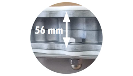 Minimised residue and contamination thanks to low profile design